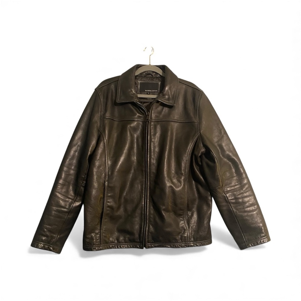 Wilsons Leather Thinsulate Black Leather Lined Jacket Coat Size L